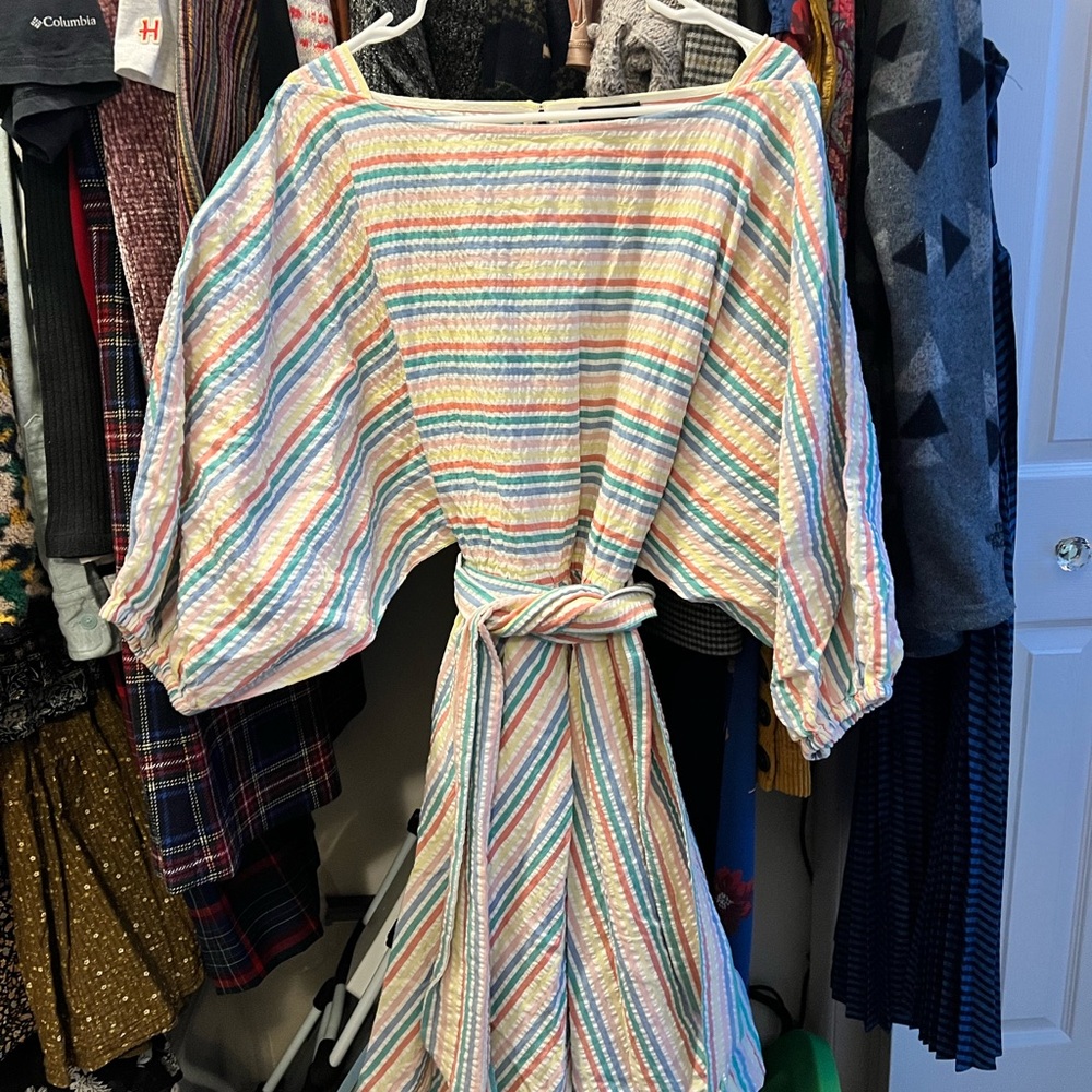 J. Crew Pastel Striped Dress